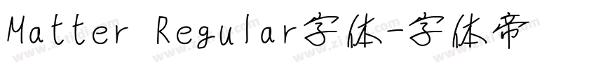 Matter Regular字体字体转换